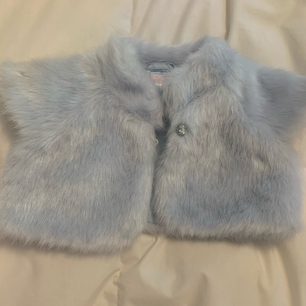 Janie and Jack powder blue pink shrug